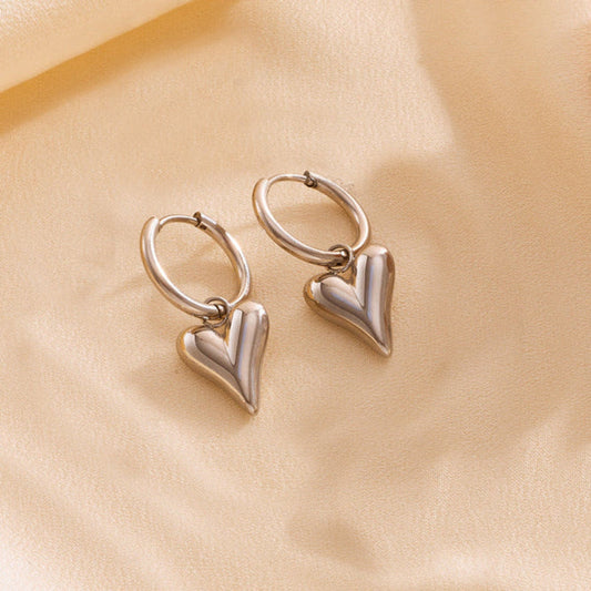 Stainless Steel Waterproof Heart Earrings - Louise's Jewellery Box