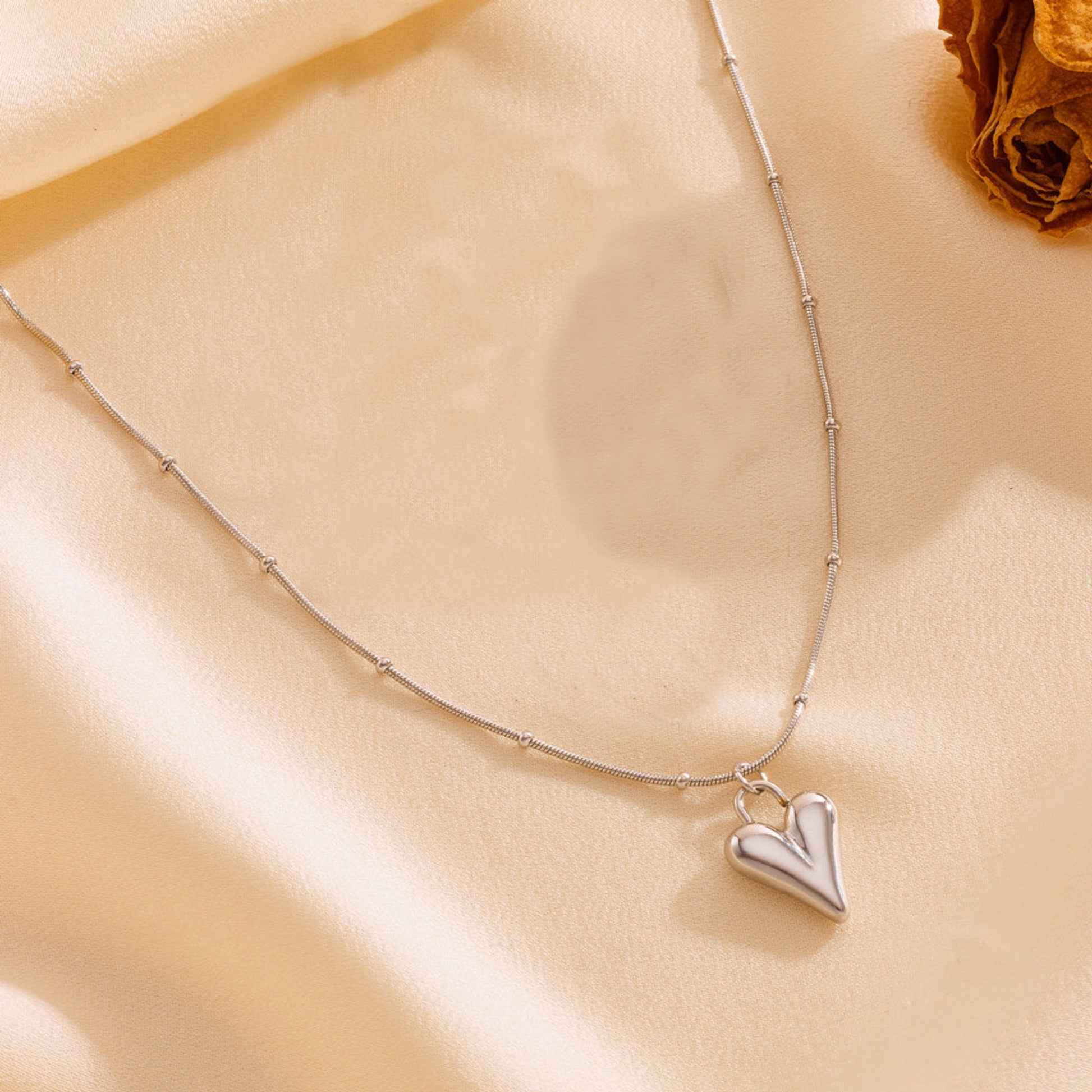 Stainless Steel Waterproof Heart Necklace - Louise's Jewellery Box