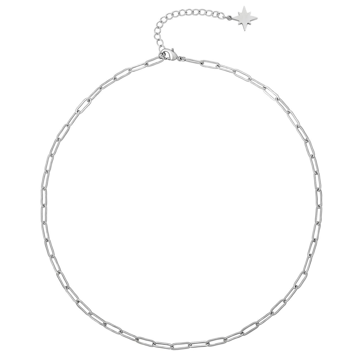 Stainless Steel Waterproof Paper Link Necklace - Louise's Jewellery Box