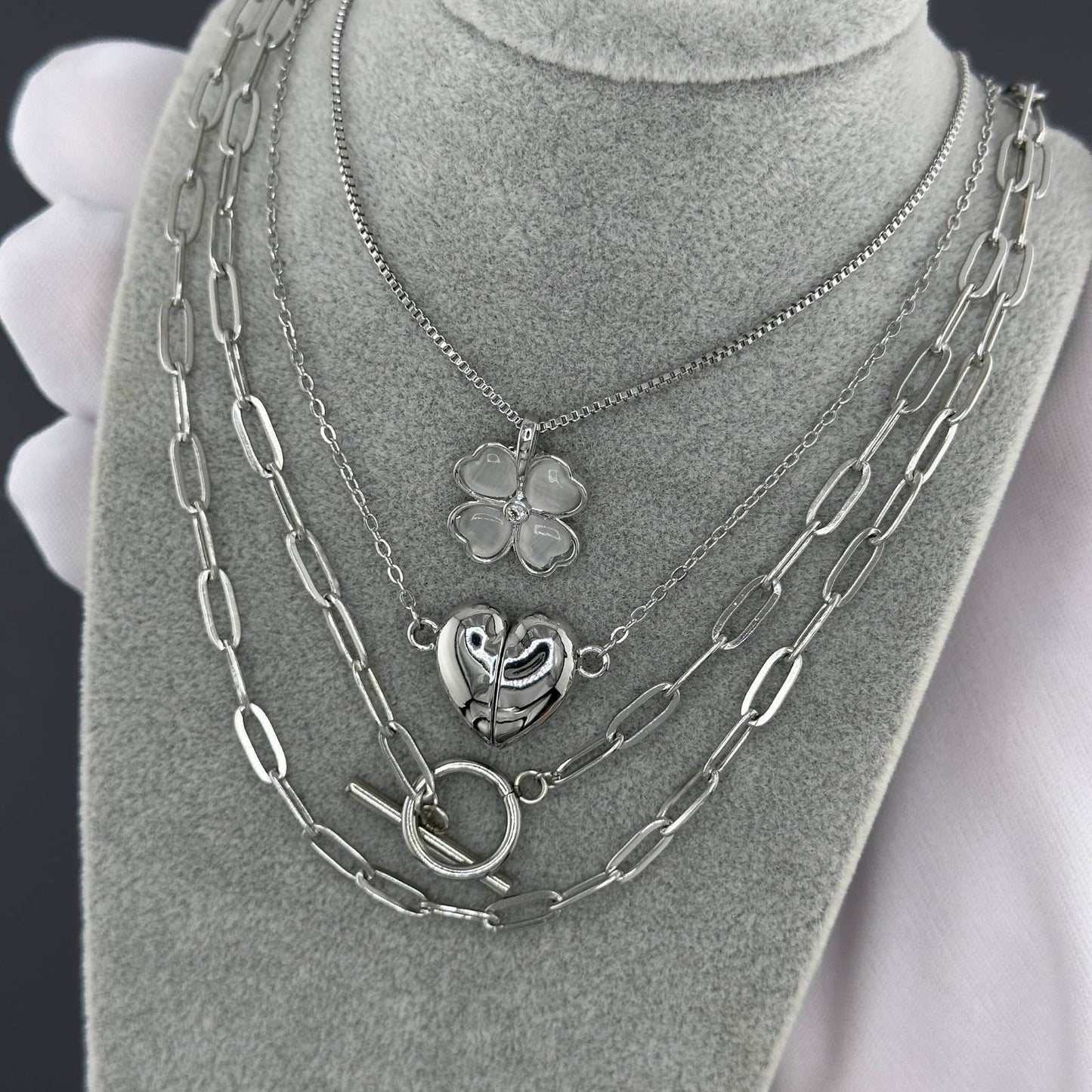 Stainless Steel Waterproof Paper Link Necklace - Louise's Jewellery Box
