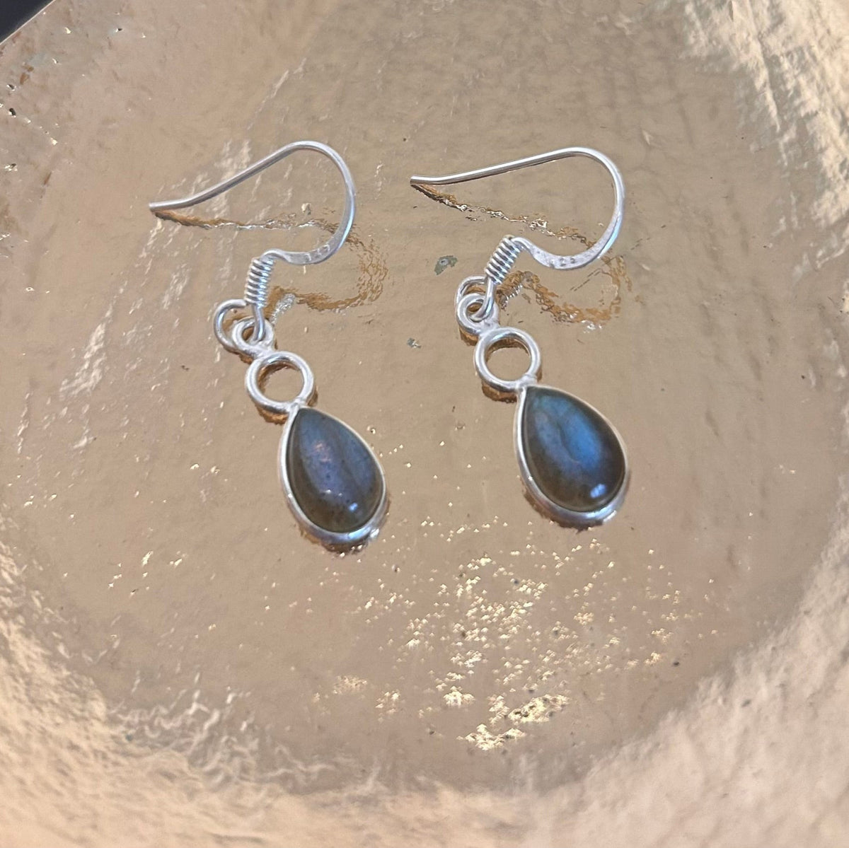 Sterling Silver and Labradorite Drop Earrings - Louise's Jewellery Box