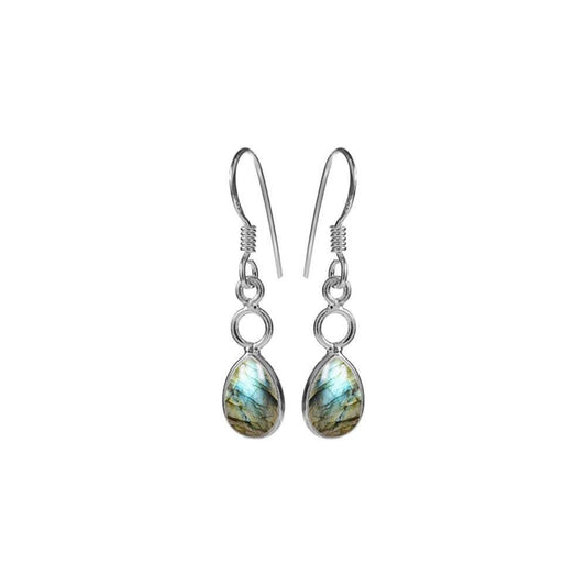 Sterling Silver and Labradorite Drop Earrings - Louise's Jewellery Box