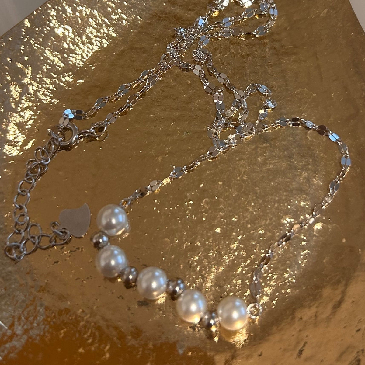 Sterling Silver and Pearl Short Necklace - Louise's Jewellery Box