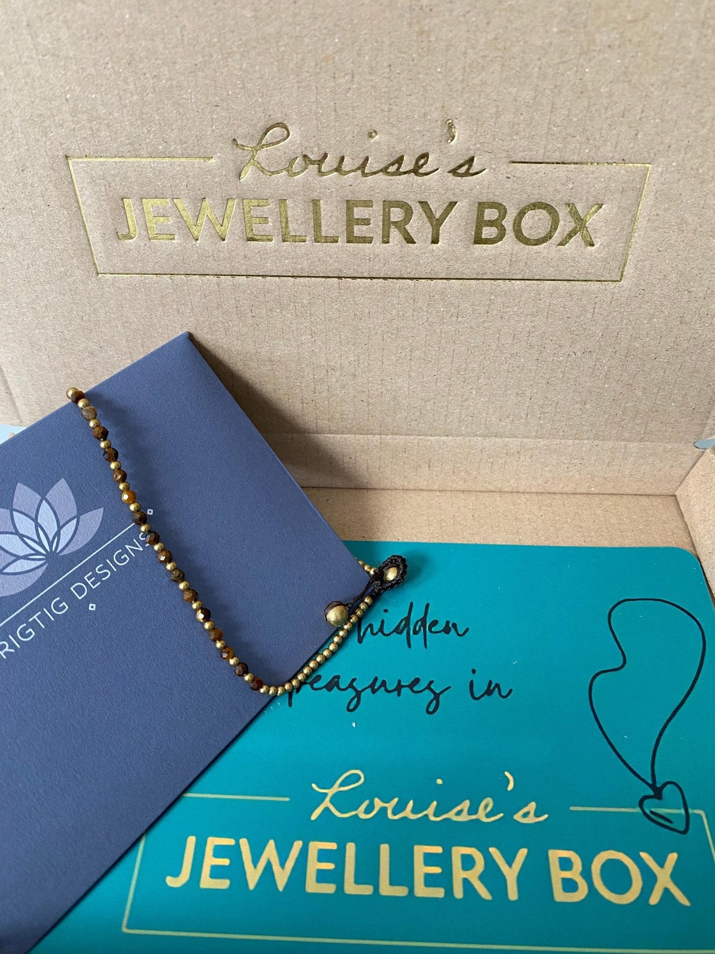 Tigers Eye Crystal Healing Anklet for Courage - Louise's Jewellery Box