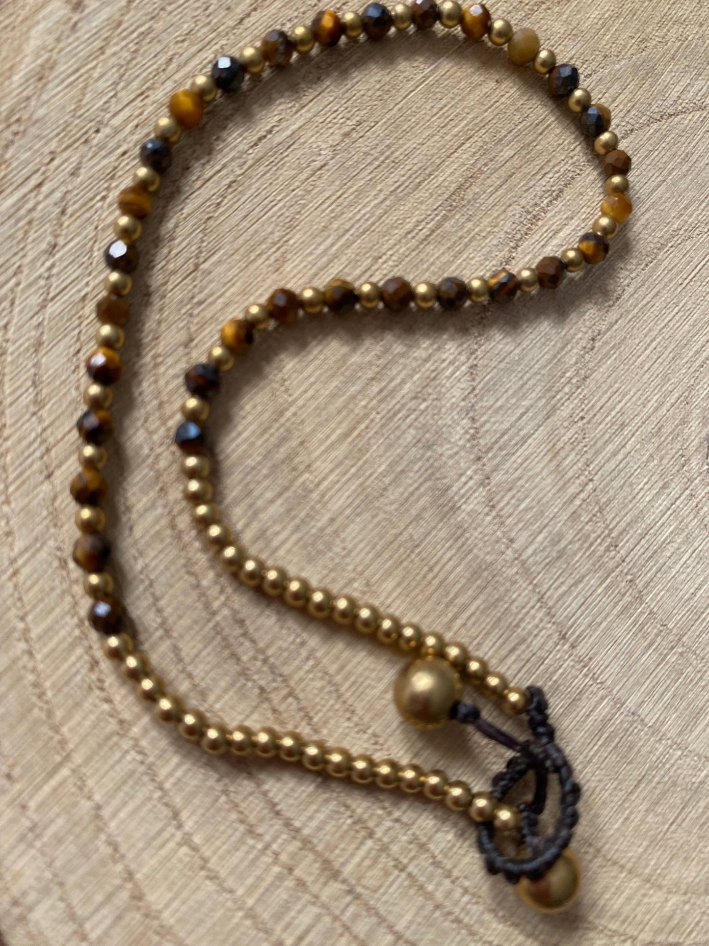 Tigers Eye Crystal Healing Anklet for Courage - Louise's Jewellery Box