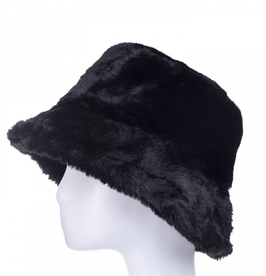 Tilly Black Faux Fur Hat - Last one! - Louise's Jewellery Box