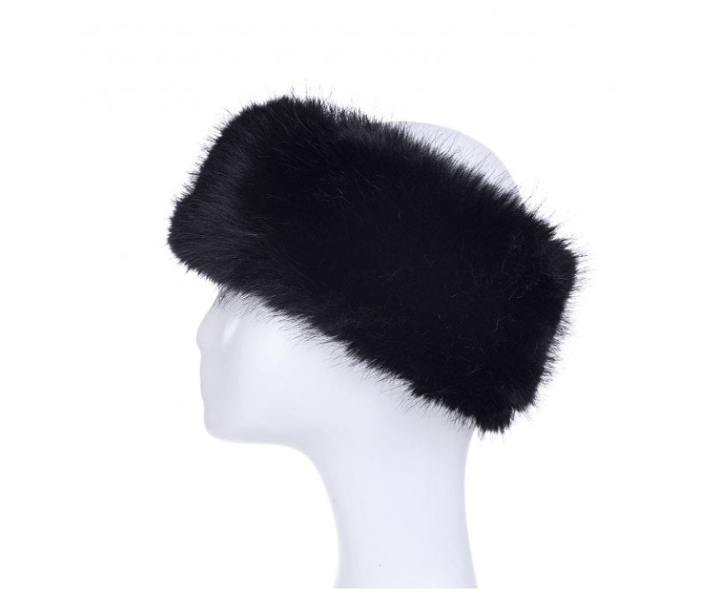 Tilly Faux Fur Headband in Black - Louise's Jewellery Box