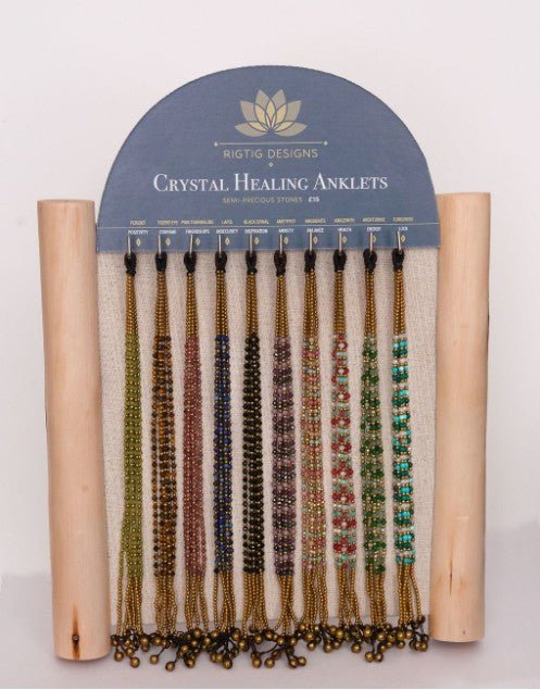 Turquoise Crystal Healing Anklet for Luck - Louise's Jewellery Box