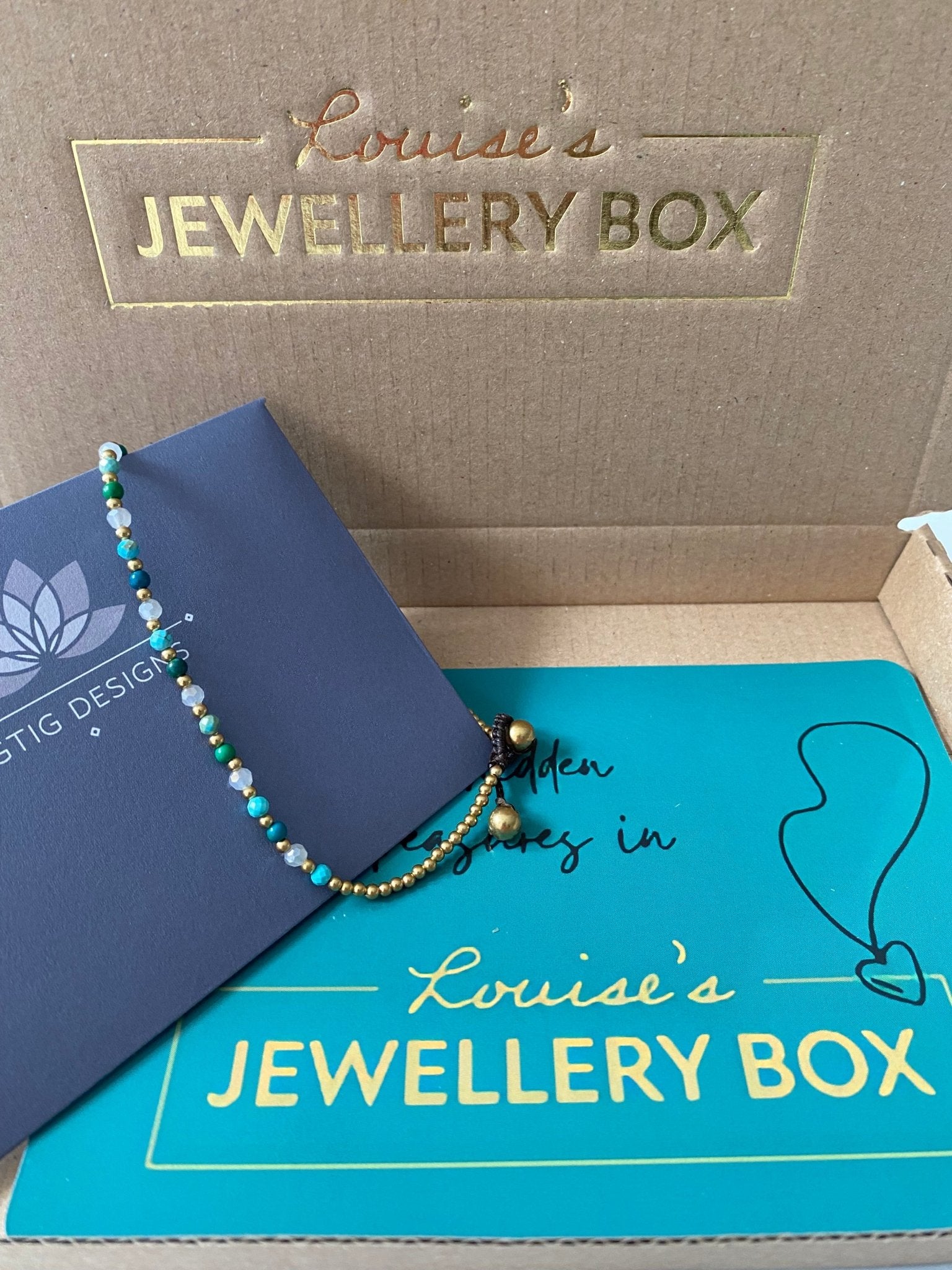 Turquoise Crystal Healing Anklet for Luck - Louise's Jewellery Box