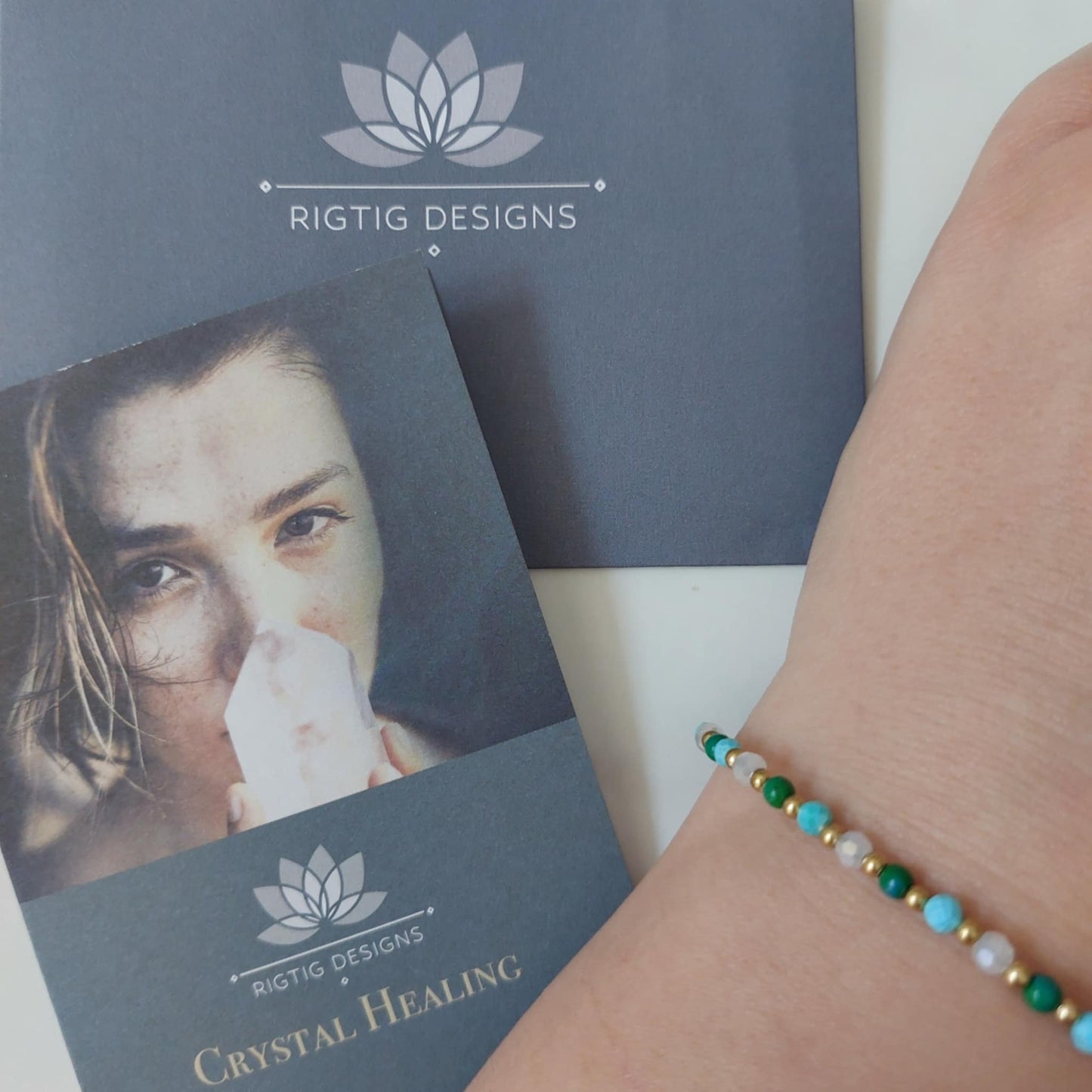 Turquoise Crystal Healing Bracelet for Luck - Louise's Jewellery Box